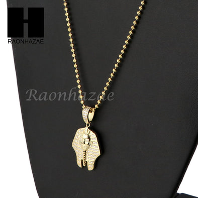 Sterling Silver .925 AAA Lab Diamond King-Tut 2.5mm Moon Cut Chain SS07 - Raonhazae