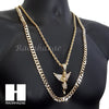 ANGEL CHARM ROPE CHAIN DIAMOND CUT 30" CUBAN CHAIN NECKLACE SET G13 - Raonhazae