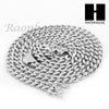 14k White Gold Finish 6mm Miami Cuban Link Chain Necklace Bracelet Various Set C - Raonhazae