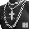 Hip Hop Cross Pendant 16" Choker 18" Tennis 30" Miami Cuban Chain 15S - Raonhazae