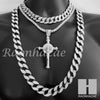 Hip Hop Cross Pendant 16" Choker 18" Tennis 30" Miami Cuban Chain 21 - Raonhazae