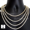 Quality 3 Prong Choker Tennis Necklace Set Lab Diamond 5mm 18-24" Chain Set M1 - Raonhazae