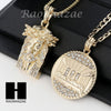 MEN JESUS & LAST SUPPER PENDANT BOX CUBAN CHAIN DOUBLE NECKLACE SET SD9 - Raonhazae