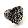 NEW US SELLER STAINLESS STEEL NATIVE AMERICAN INDIAN CHIEF APACHE RING RS130S - Raonhazae