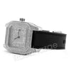 Men Simulate Diamond Gold Silver Plated Hip Hop Black Rubber Watch 27BK - Raonhazae