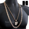 MEN OHIO STATE MAP US PENDANT 30" CUBAN LINK CHAIN NECKLACE SET S91G - Raonhazae