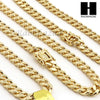14k Gold Finish Heavy 6mm Miami Cuban Link Chain Necklace Bracelet Various Set C - Raonhazae