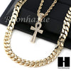 ANKH CROSS ROPE CHAIN DIAMOND CUT 30" CUBAN LINK CHAIN NECKLACE SS07G - Raonhazae