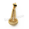 Mens Brass Gold Bling MIC Charm Pendant w/ 5mm 24" 30" Cuban Chain A09G - Raonhazae