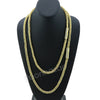 14K Gold Finish Migos 6mm 24" 30" Heavy Magnetic Franco Chain Necklace Set S01 - Raonhazae