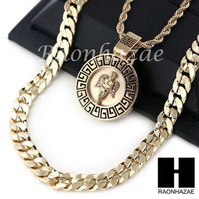 ANGEL ROUND ROPE CHAIN DIAMOND CUT 30" CUBAN LINK CHAIN NECKLACE S014 - Raonhazae