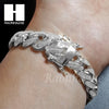 .925 Sterling Silver Gold Silver 14mm 8.5" Miami Cuban Bracelet L2 - Raonhazae