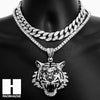 Hip Hop Silver Drake Tiger Miami Cuban Choker Tennis Chain Necklace BS - Raonhazae
