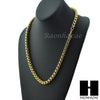 Men's 316L Stainless Steel Gold 8mm wide 24", 30" Heavy Box Chain Necklace BN01 - Raonhazae