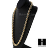 New Run Dmc 14k Yellow Gold Plated 12 to 20mm wide 30" Hollow Dookie Rope Chain - Raonhazae