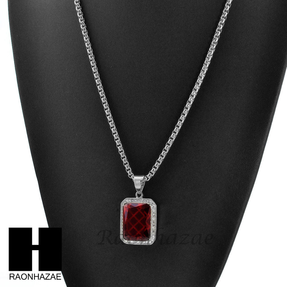 Priyaasi Red Round AD Silver-Plated Necklace