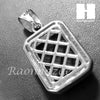 Mens 316L Stainless steel Silver Black Onyx Mini Pendant SS013 - Raonhazae