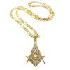 NEW REAL WORLD FREEMASON MASONIC SYMBOL PENDANT 24" FIGARO CHAIN JSP030T - Raonhazae