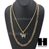 KODAK BLACK GOAT CHARM DIAMOND CUT 30" CUBAN CHAIN NECKLACE SET G24 - Raonhazae