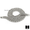 Hip Hop diamond Techno Pave Watch 30" Cuban Stone Chain Bracelet Set S - Raonhazae