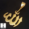 Mens 316L Stainless steel Gold Muslim Islam Allah Pendant SS020 - Raonhazae