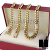 18k Gold Plated 12mm Diamond Clasp Miami Cuban Chain & Bracelet Set S01 - Raonhazae