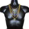 Men Stainless Steel 14k Gold Plated 3 to7mm wide 20" 24" 30" Rope Chain Necklace - Raonhazae