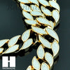 Hip Hop Iced Sand Blast Cuban Chain Gold 18mm Bling 30" Necklace 8.5" Bracelet - Raonhazae