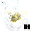 Hip Hop Drake Gold PT Micro Pave 15mm Big Bling Hexagon Earrings GE137G - Raonhazae