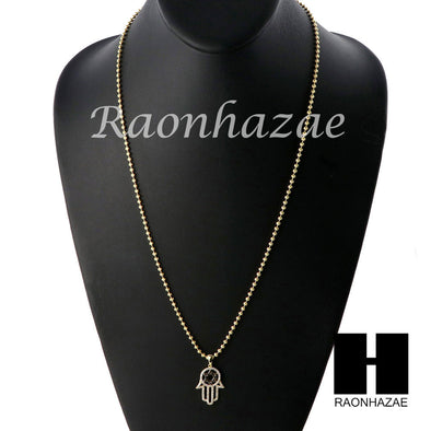 Sterling Silver .925 Hamsa 6 Points Star David 2.5mm Moon Cut Chain S01 - Raonhazae