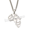 Mens Hip Hop Rhodium Plated Nugget Pendant w/ 24" Miami Cuban Chain B16S - Raonhazae