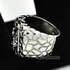 NEW MENS FREEMASON MASONIC SILVER PLATED NUGGET RING SIZE 8 - 13 N012S - Raonhazae