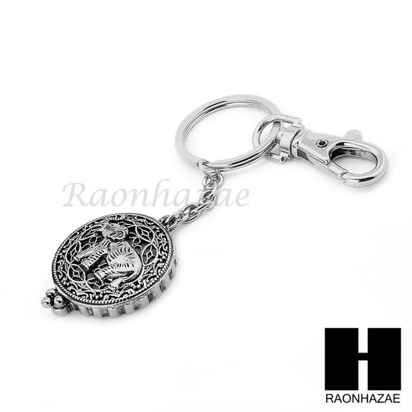 5X Magnifying Glass Lady Luck Elephant Key Chain Pendant Chain Necklace Set SJ2S - Raonhazae