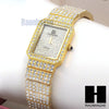 Luxury 18K Gold Plated Bracelet Watch Lab Simulated Diamond Watch WW04 - Raonhazae