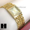 Women Swarovski Gold Filled Varsales Luxury CZ Stone Cuban Link Chain Watch G227 - Raonhazae