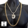 MEN JESUS FACE CHARM 16"-30" TENNIS CHAIN 30" CUBAN CHAIN NECKLACE G28 - Raonhazae