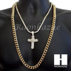 JESUS CROSS CHARM 16"-30" TENNIS CHAIN 30" CUBAN CHAIN NECKLACE G26 - Raonhazae