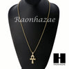 Sterling Silver .925 AAA Lab Diamond ANKH Cross 2.5mm Moon Chain SS010 - Raonhazae