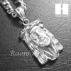 316L Stainless steel Silver Jesus Face w/ 5mm Cuban Chain SG016 - Raonhazae