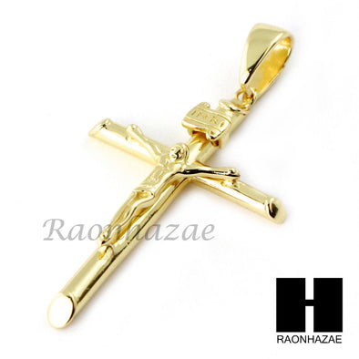 Sterling Silver .925 Jesus of Nazareth Cross w/ 2.5mm Moon Chain SS016 - Raonhazae