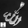 Mens 316L Stainless steel Silver Muslim Islam Allah Pendant SS020 - Raonhazae