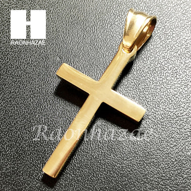 Mens 316L Stainless steel Gold Silver Jesus Cross Small Pendant SS011 - Raonhazae