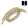 14K GOLD PT MARIJUANA 18" TENNIS CHAIN 16" 30" CHOKER CUBAN CHAIN S33G - Raonhazae