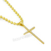 Sterling Silver .925 AAA Lab Diamond Bling Cross w/2.5mm Moon Cut Chain G54 - Raonhazae