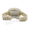 Hip Hop 14K Gold Simulated Diamond Watch Ruby Cuban Bracelet Set F46 - Raonhazae