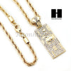 100 Dollar ROPE CHAIN DIAMOND CUT 30" CUBAN LINK CHAIN NECKLACE SS06G - Raonhazae