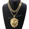 Hip Hop Quavo Roaring Lion Miami Cuban Choker Chain Tennis Necklace L54 - Raonhazae