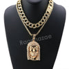 Hip Hop Quavo Jesus Face Miami Cuban Choker Chain Tennis Necklace L37 - Raonhazae