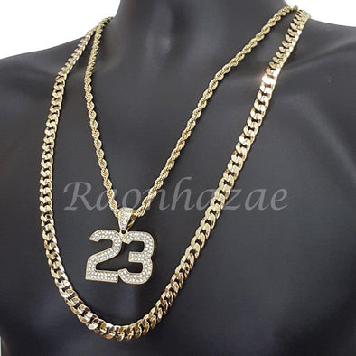 EMOJI RED 100 ROPE CHAIN DIAMOND CUT 30" CUBAN CHAIN NECKLACE SET G30 - Raonhazae