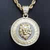 LION ROUND ROPE CHAIN DIAMOND CUT 30" CUBAN CHAIN NECKLACE SET G26 - Raonhazae